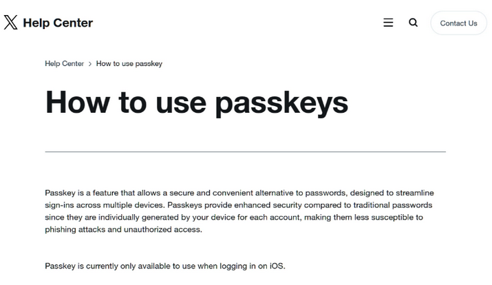 郴州苹果维修店铺分享iOS用户如何通过通行密钥(Passkey)登录 