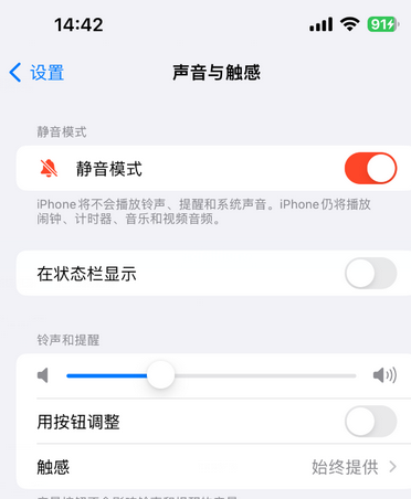 郴州苹果15Pro维修网点分享iPhone15Pro系列机型中隐藏静音图标 