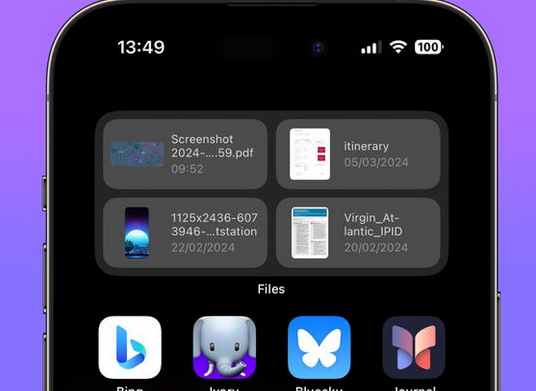 郴州苹果屏幕维修分享iPhone主屏幕快速访问最近的文件 