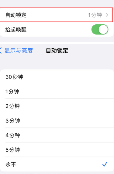 郴州苹果换屏维修分享无法调整iPhone自动锁屏的时间怎么办